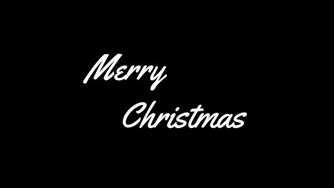 Christmas greetings with black background, there are animated lightning striking and flickering colors accustomed to the greeting