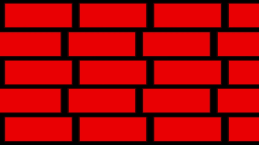 Loopable Abstract Red rectangle brick shape motion design footage background.