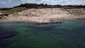 rageleje/denmark   video from rageleje , fishing village and popular tourist resort taken by drone camera