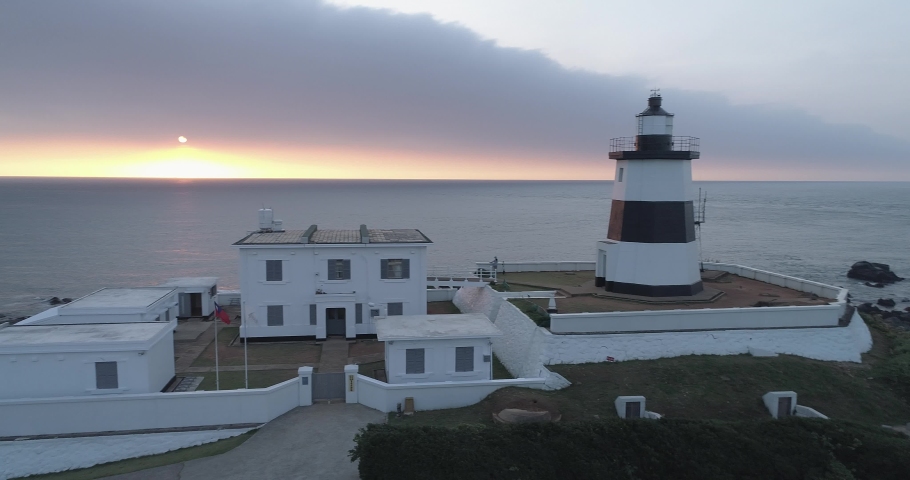 May 17, 2018, The Fuguijiao or Cape Fugui Lighthouse is a lighthouse on Cape Fugui near Laomei Village in Shimen District, New Taipei City, Taiwan.
