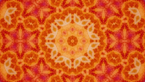 Abstract color kaleidoscope background. Art hypnotic kaleidoscope.  Seamless looping animation