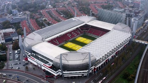 OCTOBER 26, 2019, Eindhoven, Netherlands : Philips Stadium is a football stadium in Eindhoven, Netherlands, and it is the home of PSV, also known as PSV Eindhoven that plays in Dutch Eredivisie league