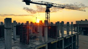 High crane works on building site with a house. - Powered by Shutterstock - Get 15% off with code: PIKWIZARD15