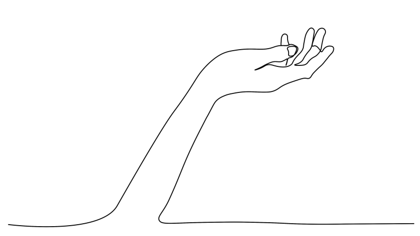 В одной руке джул. Continuous line hand. Рисунки на Джул. Continuous line drawing Extended hand. Hands Continuous line icon.