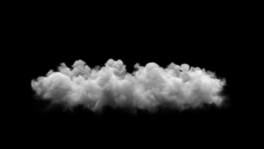 White smoke isolated on black background. look like a clouds. Alpha channel included in the end of the clip. | Shutterstock HD Video #1040994371