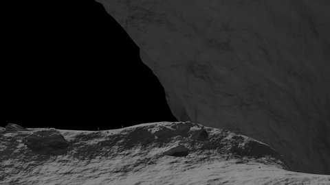 Short animation about people explore a comet