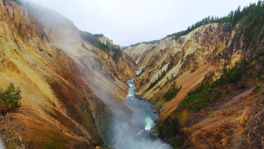 Upper Falls of the Yellowstone River waterfall