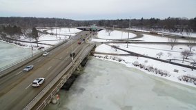 Rockford/Illinois   video from Rockford in the winter  taken by drone camera