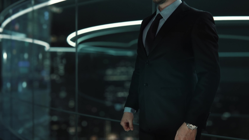 Businessman with Business Continuity hologram concept Royalty-Free Stock Footage #1041034394