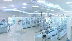 Manufacturing Facility Workers Assembling Products Using Industrial High Precision Machinery. Special Effects Animation: Digitalization of Factory. Industry 4.0 Concept of IOT - Powered by Shutterstock - Get 15% off with code: PIKWIZARD15