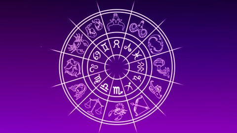 Colorful Astrology Circle Design Horoscope Signs Stock Vector (Royalty ...