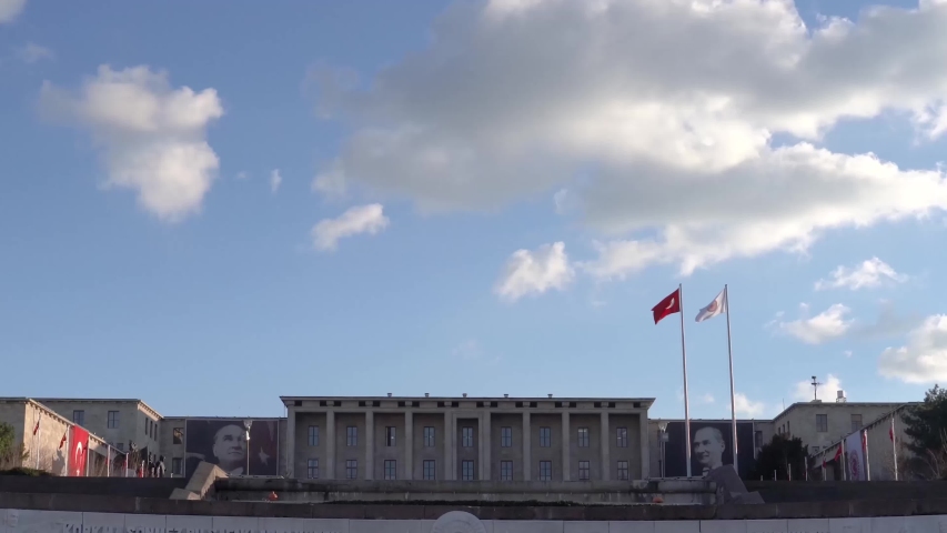 Grand National Assembly of Turkey (Turkiye Buyuk Millet Meclisi), Ankara, Turkey Royalty-Free Stock Footage #1041042071