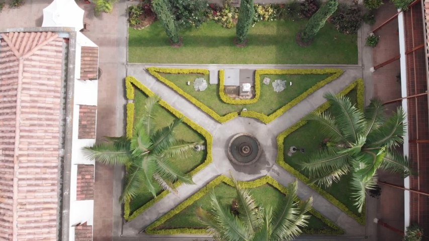 Aerial view of Church (Iglesia del Señor de las MIsericordias) in Medellín, Colombia. V3