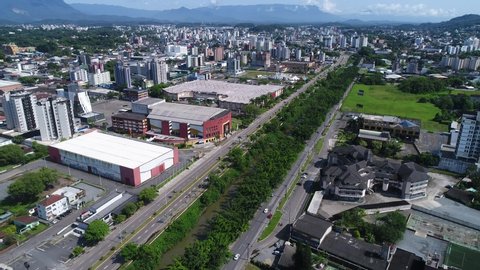 Joinville/Santa Catarina/Brazil, November 15th 2019: Aerial view of Centreventos Can Hansen in Joinville