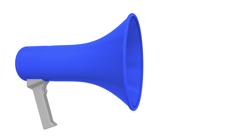 Loudspeaker and flag of Israel on the speech bubble. Language or national statement related conceptual 3D animation