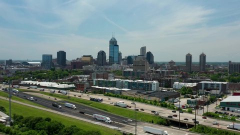 Indianapolis/Indiana 10.1.2016 video from downtown Indianapolis mile square taken by drone camera