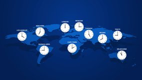 world map with major big cities and their current time business concept of time zones on planet earth - Powered by Shutterstock - Get 15% off with code: PIKWIZARD15