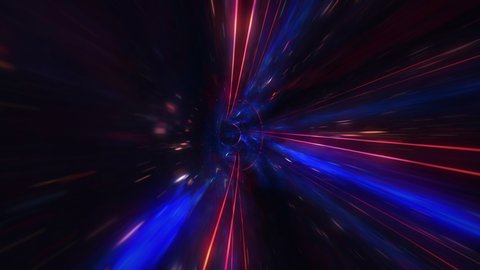 4k motion design. Looped seamless 3d animation of a flight through a light space tunnel.