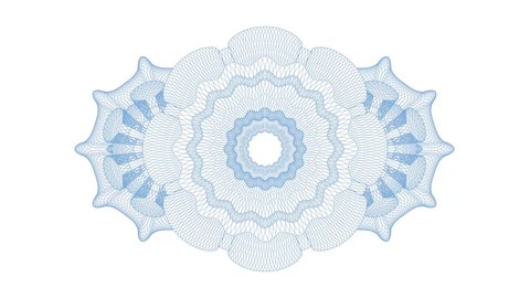 Light blue rotary abstract rosette animation