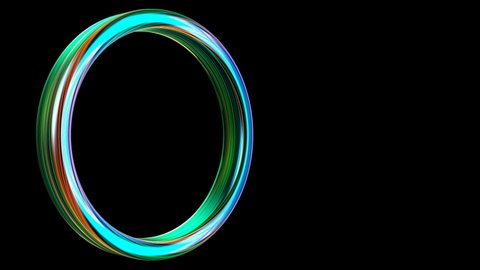 3d rotating ring background for clip intro. 3d rendering - illustration