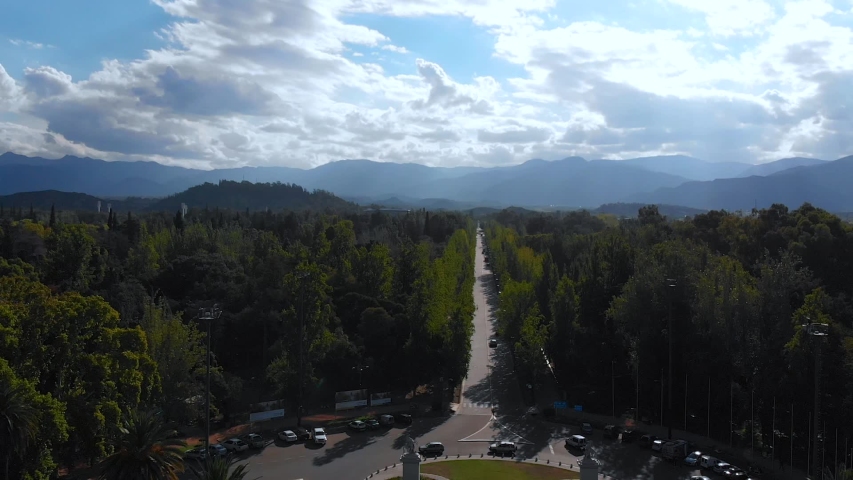 Road to the andes, Avenue Libertador, Park General San Martin, Mendoza Argentina