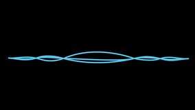 Animation of neon lines. Glowing lines, video with alpha channel on. Cartoon