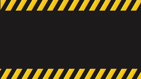 motion notification bar. Yellow and black police tape For warning of dangerous areas.