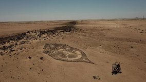 4K aerial drone video of Regimental Badges National Monument, made by soldiers of Second Durban Light Infantry and Transvaal Scottish Regiment during WW1 in German South-West Africa, presently Namibia
