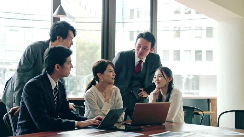 Group of businessperson in the office. | Shutterstock HD Video #1041143401