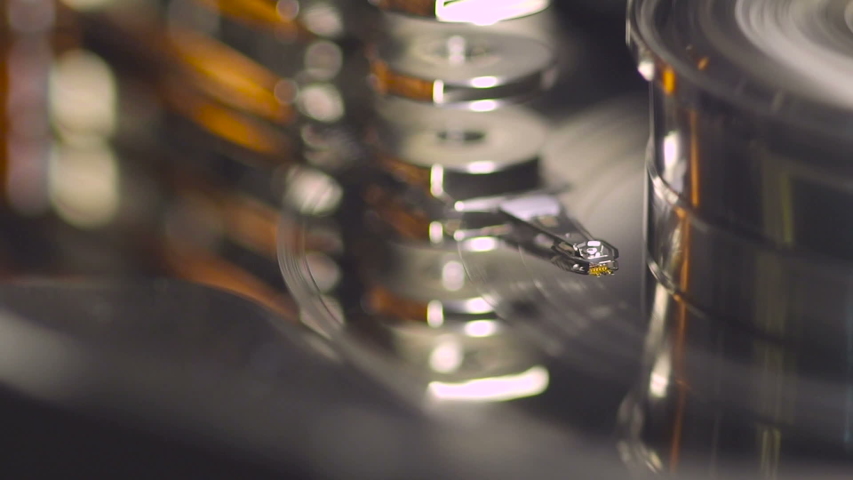 Computer Hard Drive Failure, Scratched HDD Surface Close-up, Data Loss Concept | Shutterstock HD Video #1041151354
