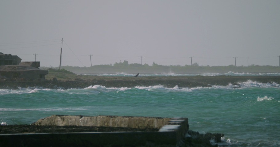 Stormy Weather and Waves near Playa Herradura, Las Tunas Province, Cuba
