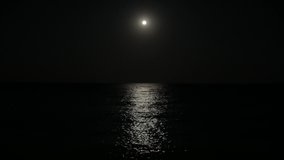 The full moon illuminates the water surface. Moon track on the surface of the water. - Powered by Shutterstock - Get 15% off with code: PIKWIZARD15