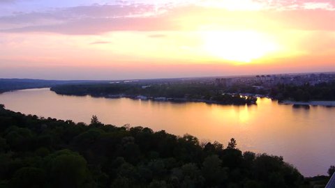 Aerial video shoot of bridge with drone. Sunset. Gimbal included. Gh3 camera at 50fps