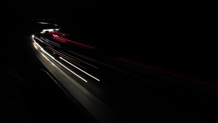 white and red light trails of traffic Royalty-Free Stock Footage #1041181690