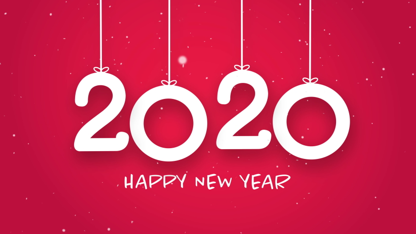 happy new year 2020 string red Stock Footage Video (100% Royalty-free
