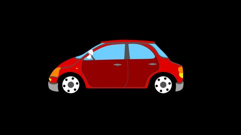 wallpapers Cartoon Car Black Background transport icon animation with black