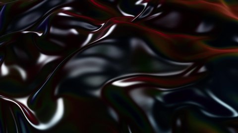 Стоковое видео: 4k 3D animation of wavy black cloth surface that forms ripples like in fluid surface or folds like in tissue. Black silky fabric forms beautiful folds in the air in slow motion. Animated texture. 31