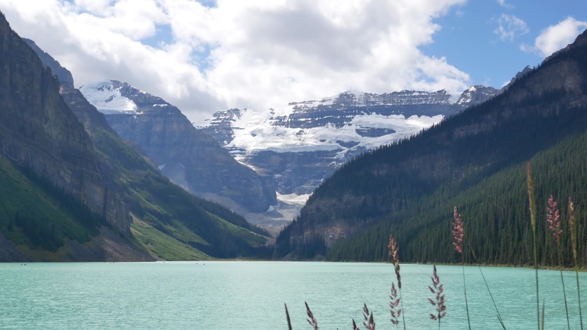 Lake and Rock landscape scenic at Banff National Park, Alberta, Canada ...