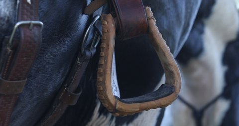 Horse stirrup,Horse Riding Stirrups,Saddle with stirrups,
Closeup 