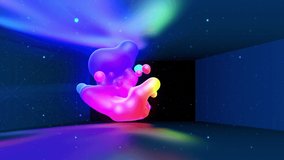 Spheres merge like liquid drops or metaballs move in-air smoothly, like underwater. Abstract liquid gradient of colors on beautiful 3d spherical forms, multi-colored glow, scattering light inside. 34 - Powered by Shutterstock - Get 15% off with code: PIKWIZARD15