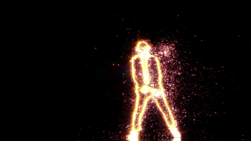 3d rendering Of Particles PoP Dancing