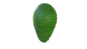 macro rotate video of avocado on a white background