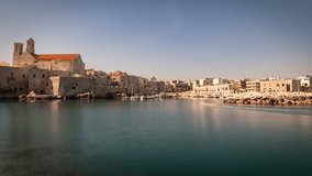 Panoramic view of Giovinazzo. Puglia. Italy. Time-lapse.