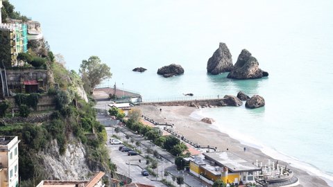 The beach of Vietri sul Mare a time lapse clip