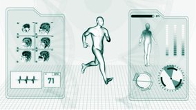 3d Illustration of Male Human Running for Health Fitness Sports Data Examination Check-Up - Powered by Shutterstock - Get 15% off with code: PIKWIZARD15