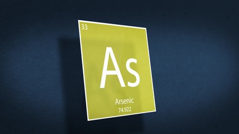 Periodic Table of Elements Cinematic Animated Series - Element Arsenic hovering in space