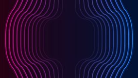 Bright neon glowing retro refracted lines abstract motion background. Seamless loop. Video animation Ultra HD 4K 3840x2160