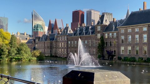 The Hague, South Holland / Netherlands - 19th November 2019: The Binnenhof, location of the Dutch government.