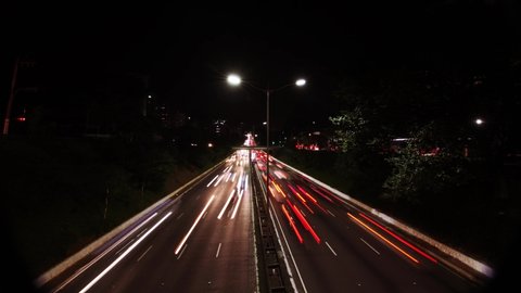 TimeLapse on the night of São Paulo - Brazil beautiful and interracious scene