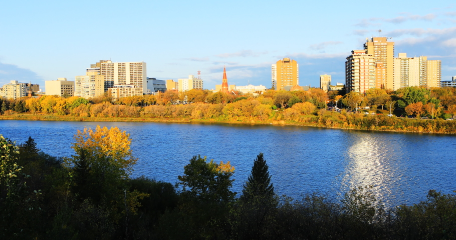 Skyline of Saskatoon by the River image - Free stock photo - Public ...